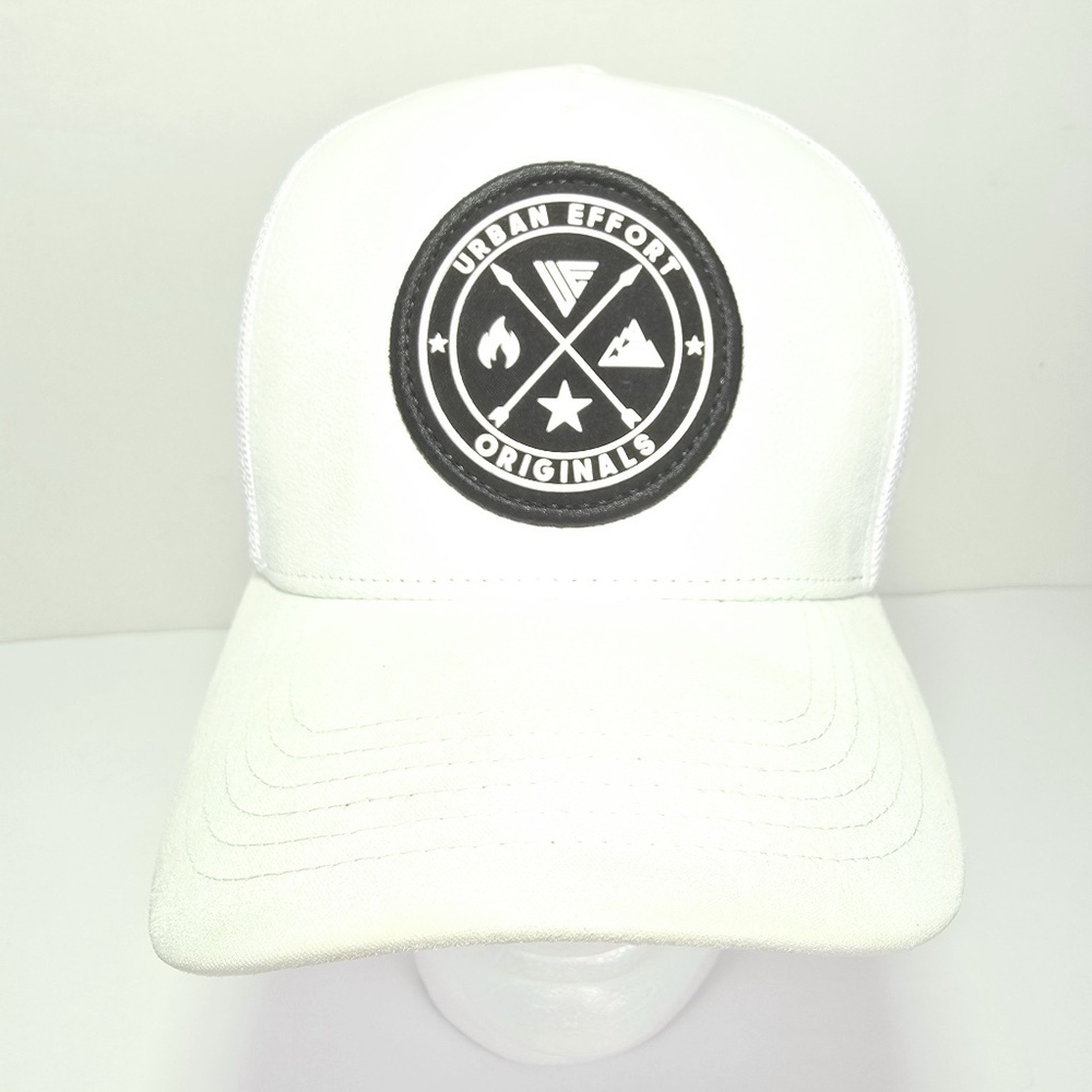 WHITE + BLACK PATCH TRUCKER HAT | ORIGINAL'S | URBAN EFFORT